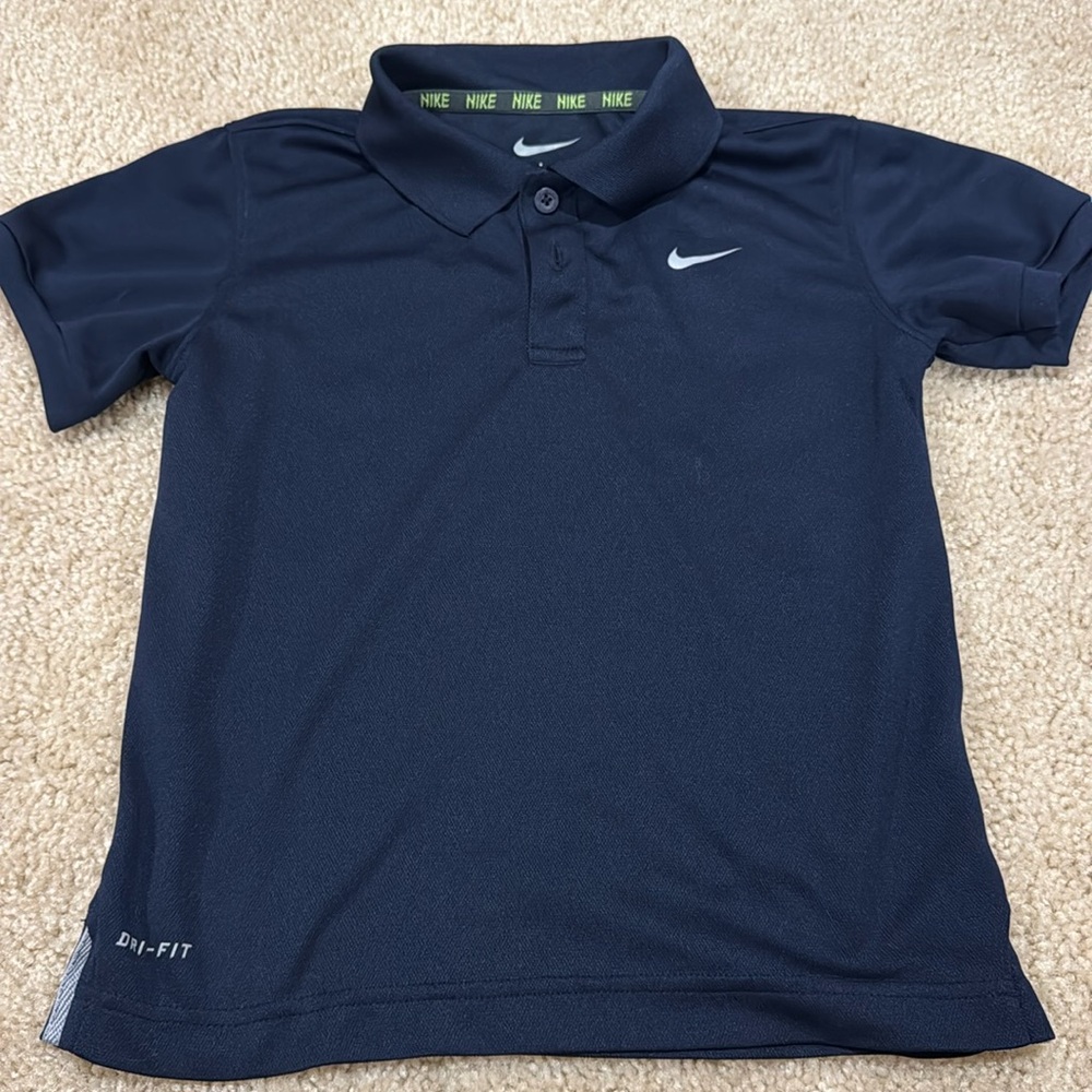 Blue Nike dri fit polo